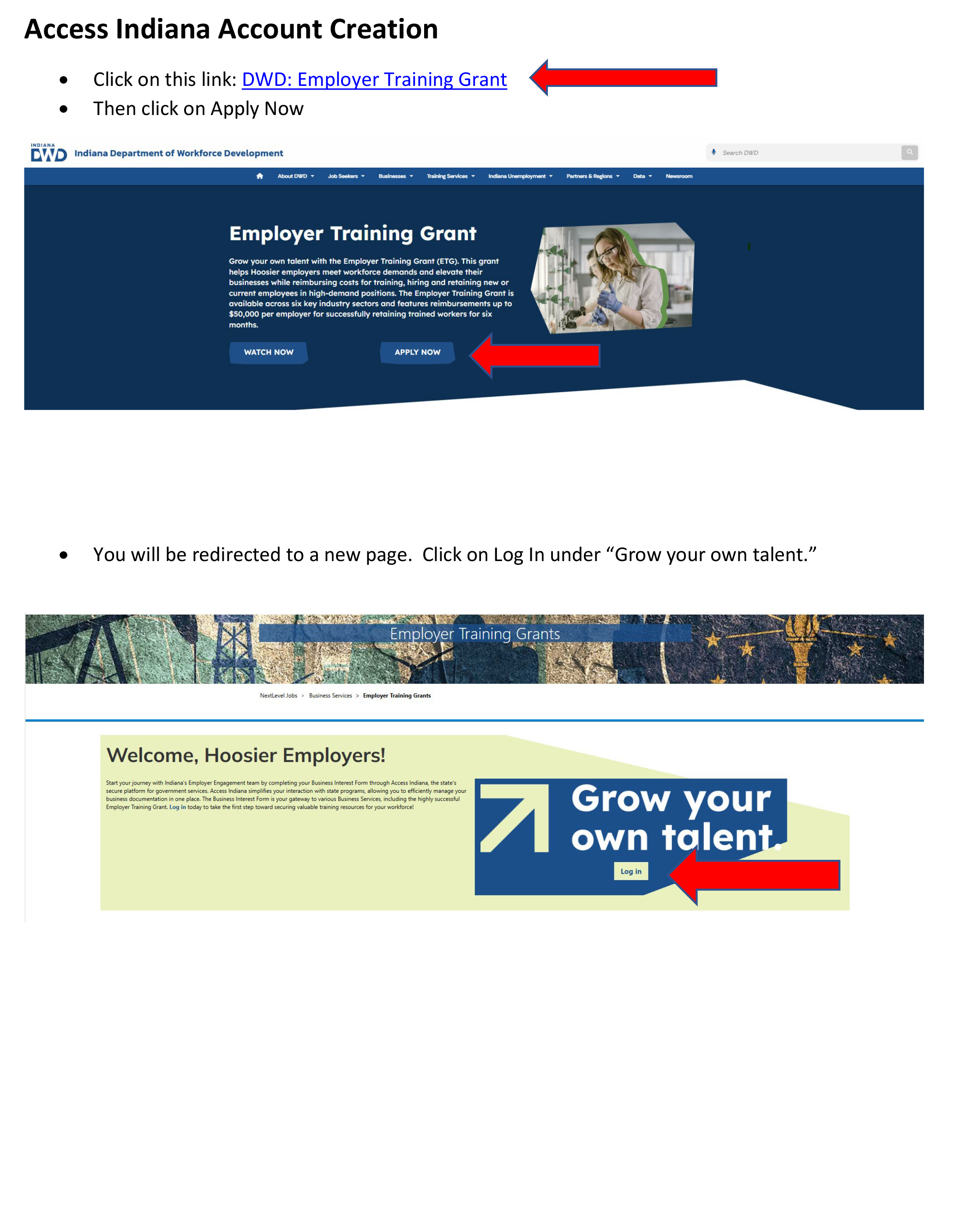 Creating an Access Indiana Account Guide
